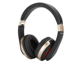 Foldable Bluetooth Headset Wireless Over Ear Stereo Headsets with Mic Gaming HeadphoneGold
