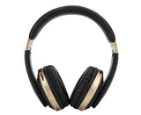 Foldable Bluetooth Headset Wireless Over Ear Stereo Headsets with Mic Gaming HeadphoneGold