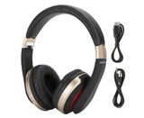 Foldable Bluetooth Headset Wireless Over Ear Stereo Headsets with Mic Gaming HeadphoneGold
