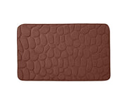 Floor Rugs Easy Clean Water Absorbent Solid Color Anti-slip Entrance Door Bath Mat for Home-Coffee 50*80cm