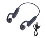Bone Conduction Headphones Bluetooth 5.3 LED Digital Display IPX5 Waterproof Wireless Earphones for Sports Blue
