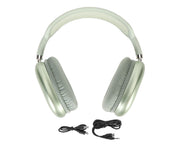 Wireless Bluetooth Headphones Adjustable Foldable Headsets with Microphone for Laptop Phone Work School Travel Sports Green