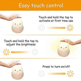 Nursing light dimmable - LED night light chick for Babies - silicone touch lamp for babies