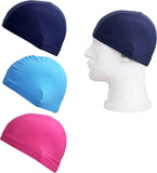 3PCS Solid Color Swim Cap Swimming Cap Swimming Hat for Teenager and Adult(not for Long Hair)