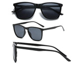 Retro Sunglasses Women Men Fashion Square Sun Glasses Ladies Luxury Brand Female  Male UV400 - Bright Black
