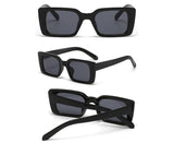 Small Rectangle Sunglasses For Women Retro Gradient Sun Glasses Female Vintage Anti Glare Shades Ladies UV400 - Hawksbill Black