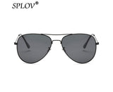 SPLOV Aviation Polarized Sunglasses Men and Women Brand Designer Pilot Sun Glasses Classic Coating Driving - Black Grey