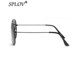 SPLOV Aviation Polarized Sunglasses Men and Women Brand Designer Pilot Sun Glasses Classic Coating Driving - Black Grey