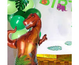 Dinosaur birthday Decoration set, happy birthday garland and large dinosaur foil balloons with cake topper