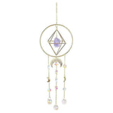 Crystal Prism - Handmade Gold Plated Suncatcher Chandelier Hanging Crystal Tracery