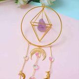 Crystal Prism - Handmade Gold Plated Suncatcher Chandelier Hanging Crystal Tracery