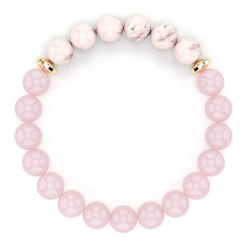 Rose Quartz Bracelet For Women, Rose Quartz Crystal, Pink Opal Peru, Hematite, Anxiety Bracelet For Women, Ultra Cute Pink Bracelets For Women