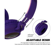 babies Bluetooth Cat Ear Headphones Foldable Stereo Wireless Headphones