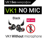 QKZ VK1 Wired In-Ear Earphones Bass HiFi Earbuds Sports Headphones with Mic-Transparent White