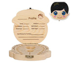 Babies Tooth Box Keepsake For Girls,Wooden Tooth Storage And Saver Box For Lost Teeth girl