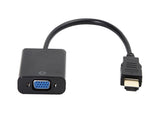 1080P VGA Male to HDMI-compatible Video Adapter Universal Gold Plated Female for PC HDTV - White