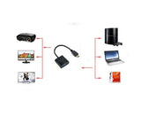 1080P VGA Male to HDMI-compatible Video Adapter Universal Gold Plated Female for PC HDTV - White