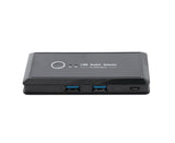 4 USB 2.0 Output Port Computer Sharing Hub Switcher Selector for Mac Chrome OS - Black