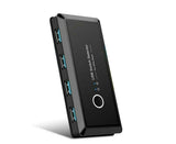 4 USB 2.0 Output Port Computer Sharing Hub Switcher Selector for Mac Chrome OS - Black