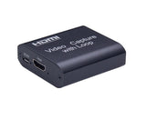 4K HDMI-compatible to USB2.0 High Clarity 1080P Video Capture Card Dongle for Game Live Streaming - Black