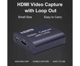 4K HDMI-compatible to USB2.0 High Clarity 1080P Video Capture Card Dongle for Game Live Streaming - Black