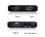 4K HDMI-compatible USB2.0 Video Capture Card Game Live Streaming Recording Box Adapter - Black