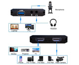 4K HDMI-compatible USB2.0 Video Capture Card Game Live Streaming Recording Box Adapter - Black
