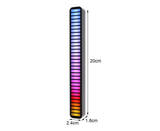 Car LED Light Built-in Microphone Multiple Light Modes Acrylic Wireless Car Ambient LED Light for Home - Black