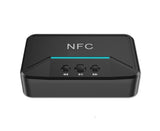 Car Wireless NFC Bluetooth-compatible 5.0 Receiver AV AUX HiFi Stereo Audio Music Adapter - Black