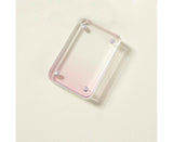 Card Brick grip Suction Transparent Visible DIY Store Photos Gradient Color Flowing Sand Mahjong Size Card Case Album Home Supply - Pink