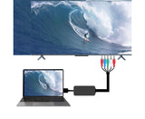 HDMI-compatible Converter No Distortion Portable Black Quick Transmission HDMI-compatible to YPBPR Converter for Projector - Black