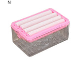 Soap Box with Bubbler Hands Free Transparent Detachable Easy to Clean Storage Plastic Roller Style Soap Holder Bathroom Accessories