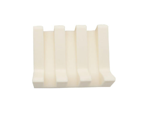 Soap Dish Easy Clean Self-draining Silicone Convenient Quick Drainage Soap Rack Toilet Supplies -Ivory