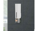 Soap Dispenser Wall Mounted Punch-free Visible Window Press Type Large Capacity Shampoo Conditioner Shower Gel Container for Bathroom-White
