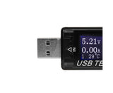 USB Tester Plug And Play Digital Display Timer Sensitive Touch 8 Functions Data Storage High Accuracy Charger Tester for Cell Phone - Black