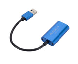 Video Capture Card Portable High Resolution Low Latency HDMI-compatible to USB 3.0 Game Capture Device for Live Streaming - Blue