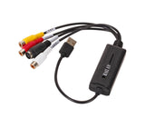 Video Capture Card Single-channel Video Image Monitoring Low Latency AV to USB 2.0 Game Capture Card for Live Streaming - Black