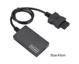 WII2 to HDMI-compatible Converter Portable 3.5mm Audio Jack Plug and Play High Clarity WII2 to HDMI-compatible Adapter for TV - Black