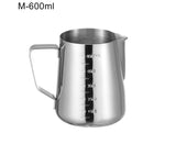 350/600/1000ML Stainless Steel DIY Coffee Jug Milk Frothing Craft Pitcher Cup-S