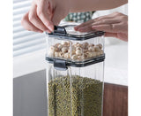 Clear Food Storage Box Container Moisture Proof Grain Bottle Jar Kitchen Supply-2