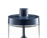 One-piece Design Seasoning Jar Smooth Edge Glass Multi-purpose Spice Bottle Cooking Gadget-Blue