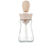 200ML 2 in 1 Glass Oil Bottle with Silicone Brush-Pink