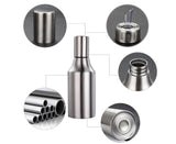 500ML 750ML 1000ML Stainless Steel Oil Vinegar Bottle Container Sauce Dispenser-Silver 750ML