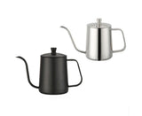600ml Pour Over Kettle Coffee Maker Stainless Steel Gooseneck Drip Tea Pot Jug-Black 600ML