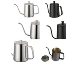 600ml Pour Over Kettle Coffee Maker Stainless Steel Gooseneck Drip Tea Pot Jug-Black 600ML