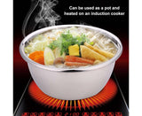 Thickened Stainless Steel Rice Noodles Soup Bowl Vegetables Basin Kitchenware-20cm
