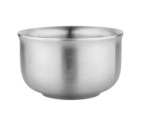 Stainless Steel Double Wall Insulated Round Rice Soup Bowl Kitchen Tableware-12.5cm