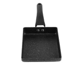 Tamagoyaki Rectangular Non-Stick Saucepan, Black Plastic Handle Omelet Frying Pan