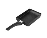 Tamagoyaki Rectangular Non-Stick Saucepan, Black Plastic Handle Omelet Frying Pan