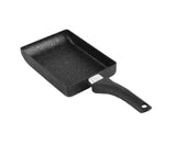 Tamagoyaki Rectangular Non-Stick Saucepan, Black Plastic Handle Omelet Frying Pan